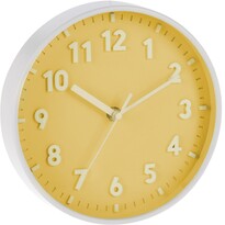 Ceas de perete Silvia galben, 20 cm