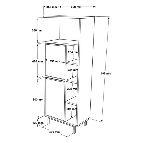 Schrank Onu Oak and Walnut