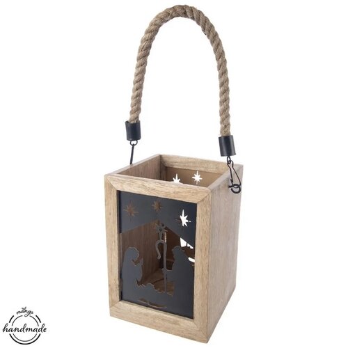 Orion Mango fa függő gyertyatartó Betlehem, 14 x14 x 20 cm