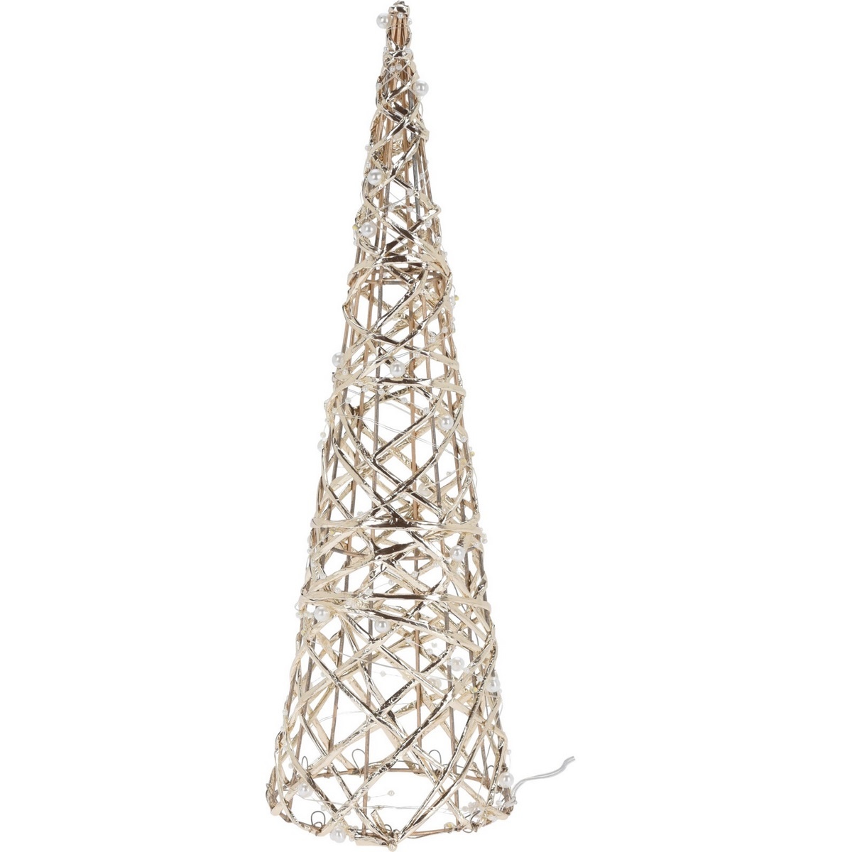 Pollenzo karácsonyi LED-es süveg, arany, 12 x 40 cm akciós termékkép 1