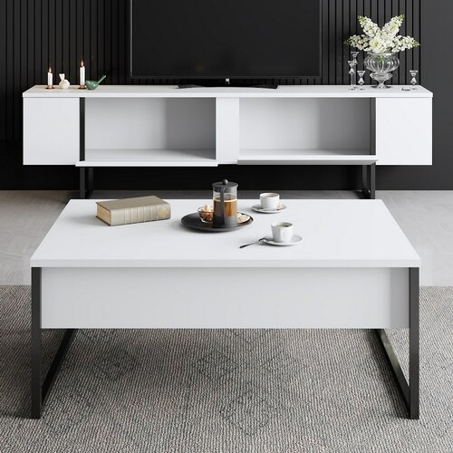 Măsuță TV Luxe White and Black