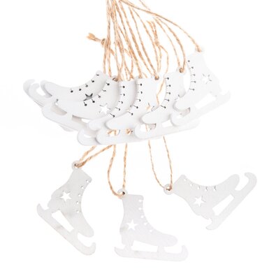 Komplet božičnih lesenih okraskov Brusle 6 kosov,5 x 5 cm