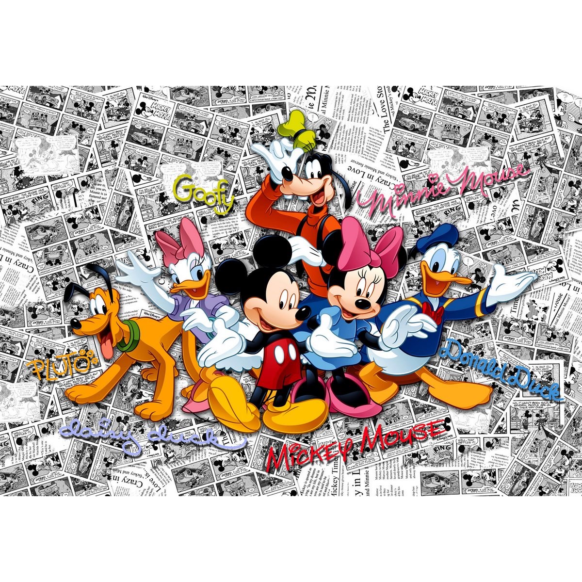 AG Art Detská fototapeta XXL Mickey Mouse 360 x 270 cm, 4 diely