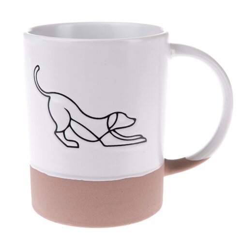 Keramikbecher Dog line, 420 ml