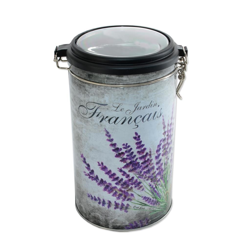 Orion Okrúhla plechová dóza Levanduľa, 11 x 19 cm