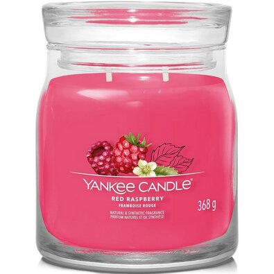 Yankee Candle Świeca zapachowa średnia Signature Red Raspberry, 368 g