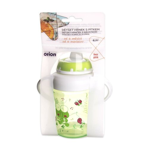 Orion Detský hrnček s pítkom ANIMAL 300 ml, zelená