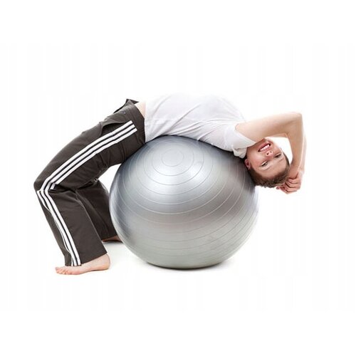 Gimnastična žoga 65 cm s črpalko, modra