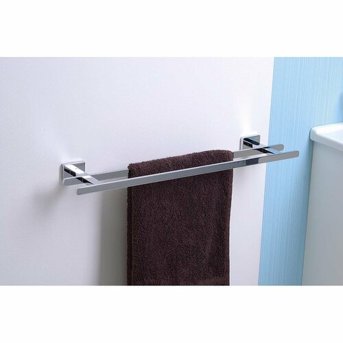 Suport dublu pentru prosoape AQUALINE 1416-11 Apollo, 55 cm, argintiu