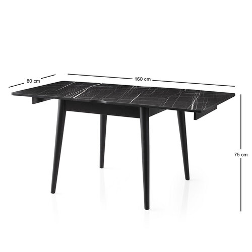 Esstisch Totem Black Marble