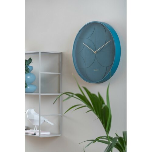 Karlsson 5948DB designové nástěnné hodiny 40 cm, modrá