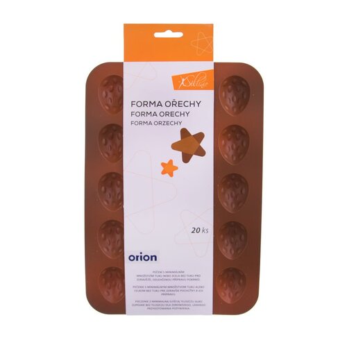 Orion Silikonform für Nüsse 20, orange