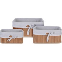 Set coșuri bambus Tavira, 3 buc. Set coșuri bambus Tavira, 3 buc.
