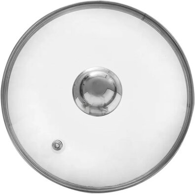 Orion Szklana pokrywa z uchwytem ze stali nierdzewnej, śr. 22 cm