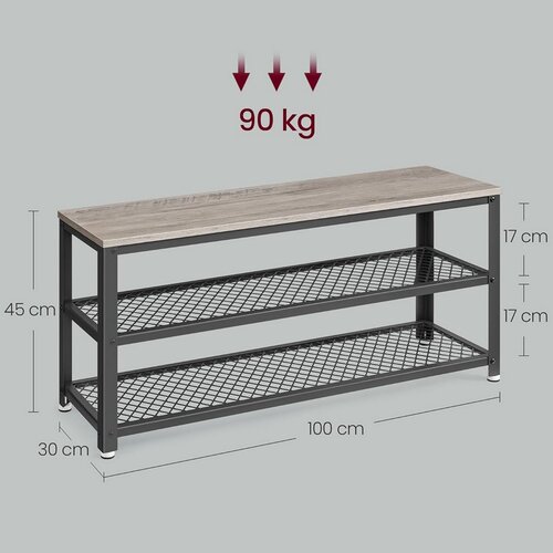 Botník E1078 GREY, šedá, 2 poschodia