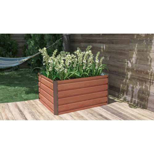 Paturi înălțate G21 Daisy 100 x 80 x 52 cm, dintablă, maro