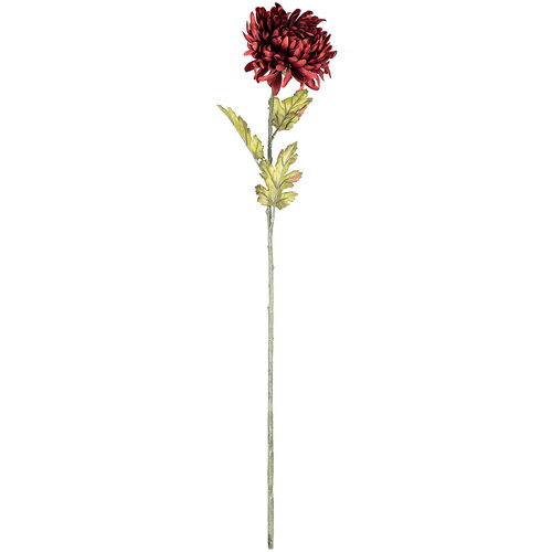 Mesterséges krizantém, 74 cm magas, bordó színű