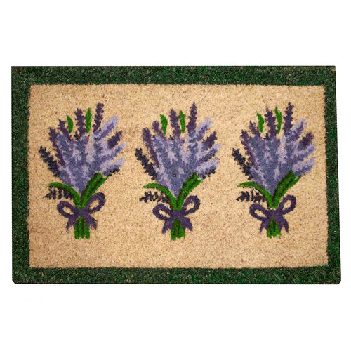 Kokosnussmatte Lavendel Dunkelgrün, 40 x 60 cmFarbenmix,