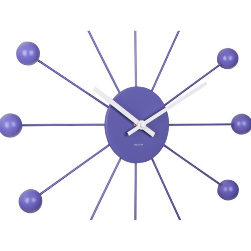 Karlsson 5977PU designové nástěnné hodiny fialová, pr. 40 cm