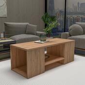 Súprava konferenčných stolíkov Sartos Beige and Atlantic Pine, 3 ks