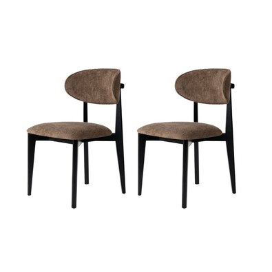 Esszimmerstuhl-Set Lionte Brown and Black, 2 Stück