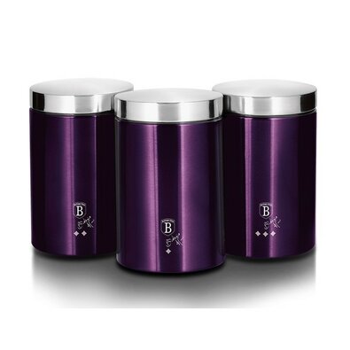 Berlinger Haus 3-częściowy komplet pojemników na żywność Purple Metallic Line