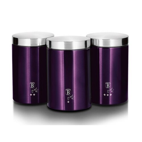 Berlinger Haus 3-częściowy komplet pojemników na żywność Purple Metallic Line