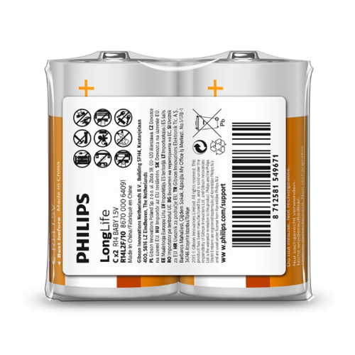 Baterie Philips C 1,5 V LongLife
