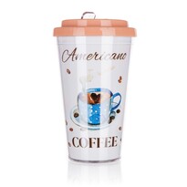 Банкетний дорожній кухоль двостінний COFFEE 0,5 л,кава американо