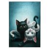 Covor pentru copii Bellatex Cat turquoise , 100 x150 cm