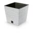 FURU SQUARE LOW ECO WOOD virágtartó, 24 cmbetéttel, fehér ECO