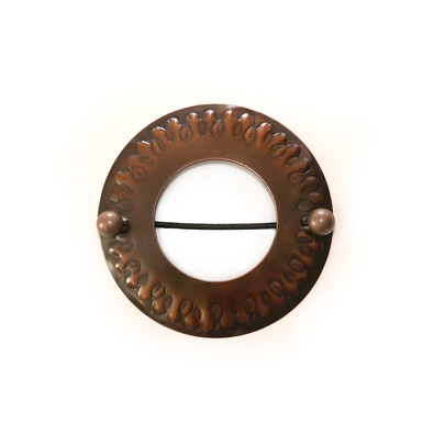 Dekoračná sponka Kruh bronzová, 12 cm