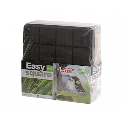Płytki ogrodowe Easy Square 40x40x2 cm, 9 sztuk czarny,