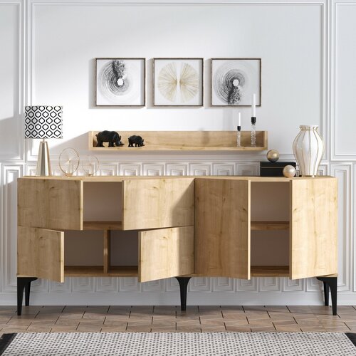 Schrank mit Wandregal Stella Sapphire Oak
