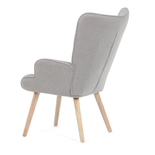 Fotel uszany Bouclé GREY2, szary
