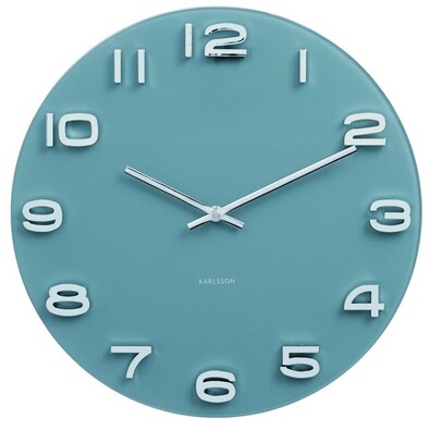 Karlsson 5640BL Designové nástenné hodiny, 35 cm