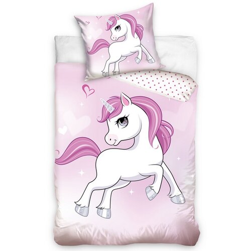 Lenjerie de pat pentru copii Unicornul Fermecat, 100 x 135 cm, 40 x 60 cm 100