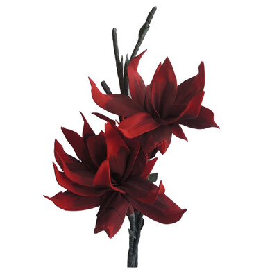 Umělá květina magnólie červená