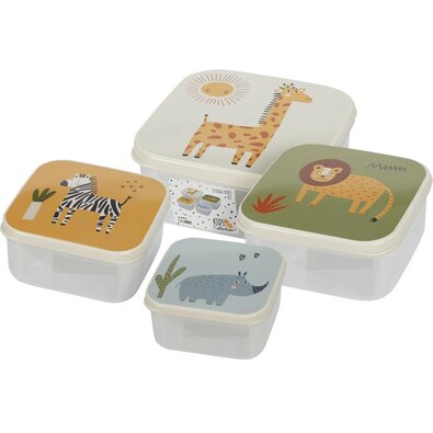Zestaw pojemników śniadaniowych Safari, 4 szt.
