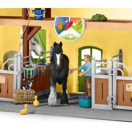 Schleich 42485 Стайня для коней з аксесуарами, 60x 40 x 29,5 см