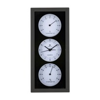Lowell JA7071BN ceas de perete/masă cu termometruși higrometru 12 x 26 cm