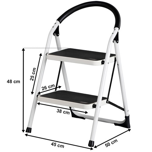 4Home Składane schodki stalowe Steps, 2 stopnie