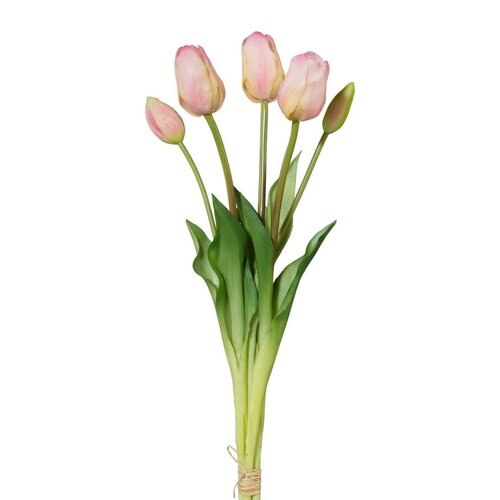 Umelý zväzok Tulipánov ružová, 48 cm