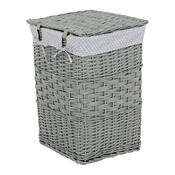 Set de coșuri de răchită pentru rufe Buline gri 2 bucăți, 2 dimensiuni, 40 x 60 x 40 cm