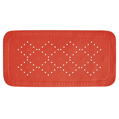 Spirella Anti-Rutsch-Badewannenmatte ALASKA, rot, 91 x 36 cm