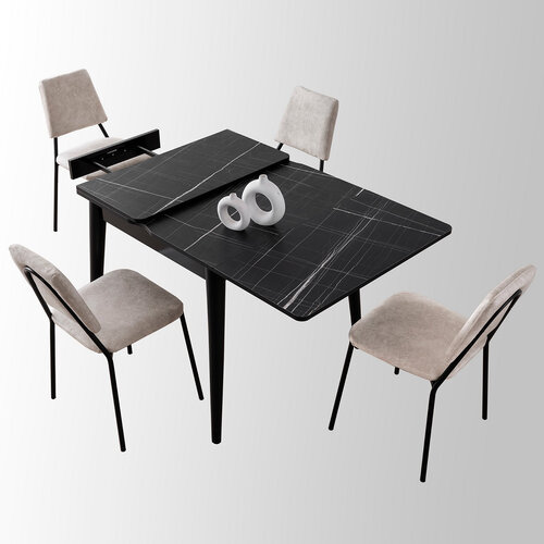 Esstisch Totem Black Marble