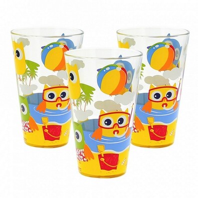 Szklanki Longdrink Sowy nad morzem 3 szt.