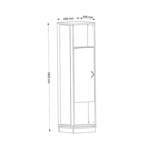 Otočný vešiak so zrkadlom Roll Walnut