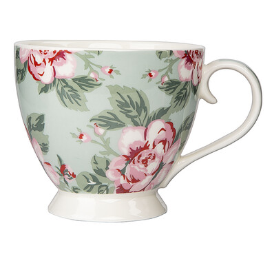 Altom Paris Rose porcelán bögre 420 ml, zöld