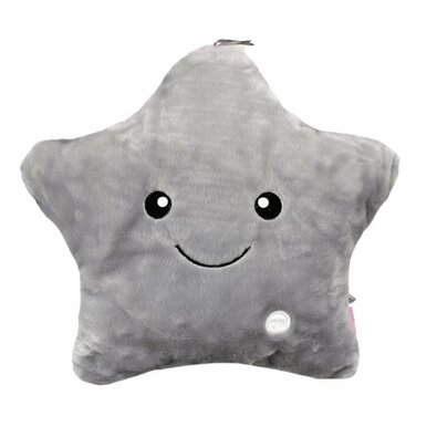 Domarex Pernă Shiny Star LED gri, 40 x 35 cm